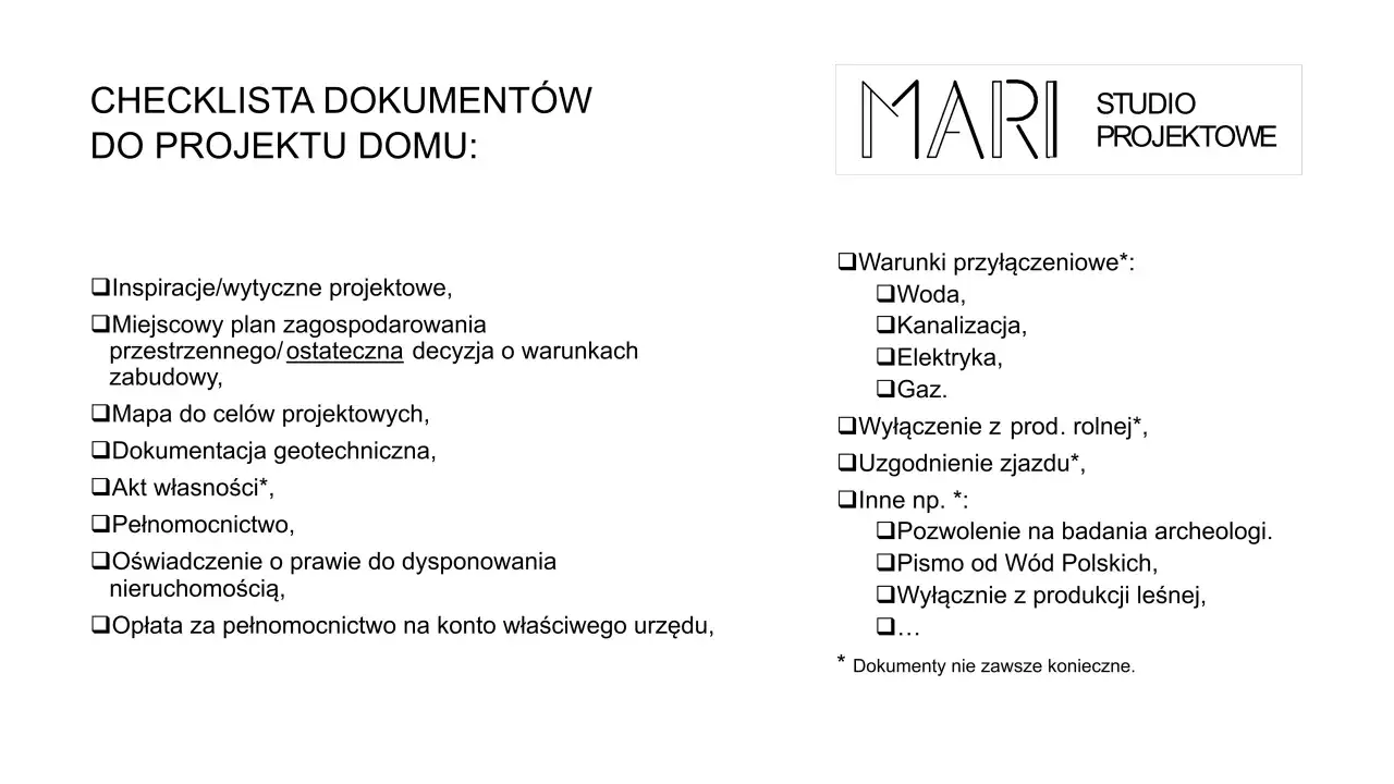 checklista dokumenty do urzędu