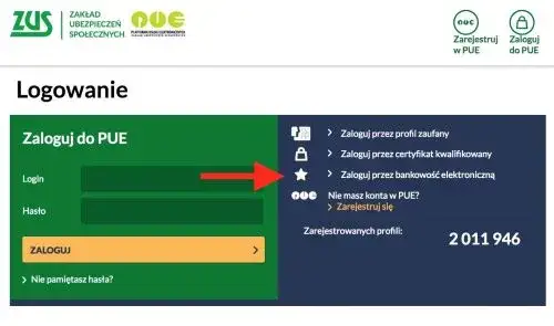 PUE ZUS logowanie do platformy
