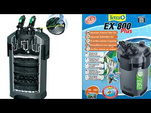 Tetra EX 800 Plus filter media baskets layout