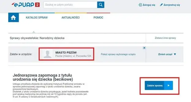 rodzice wypełniający wniosek o becikowe
